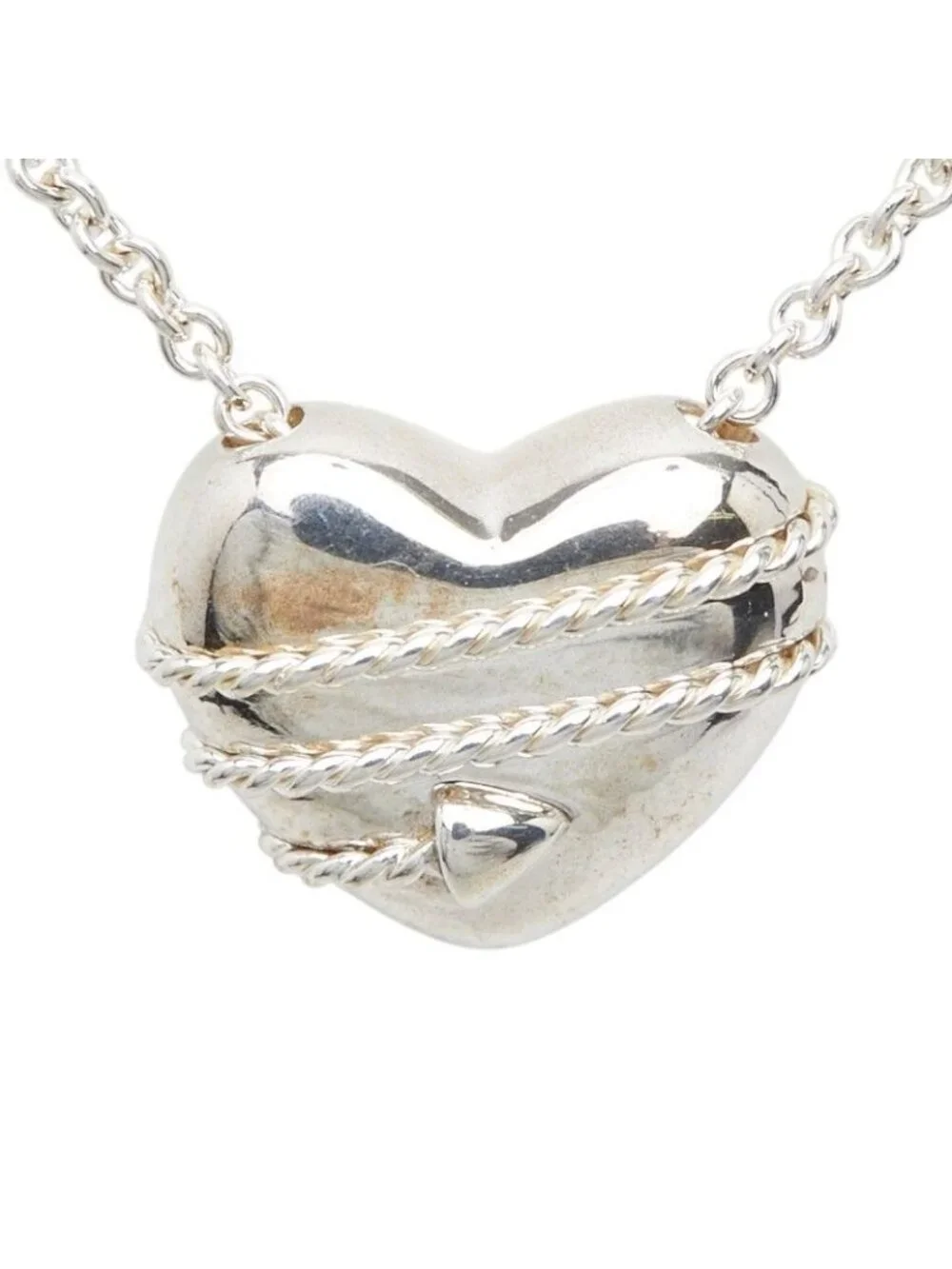 Tiffany & Co Heart &arrow Necklace Silver